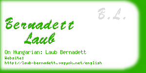 bernadett laub business card